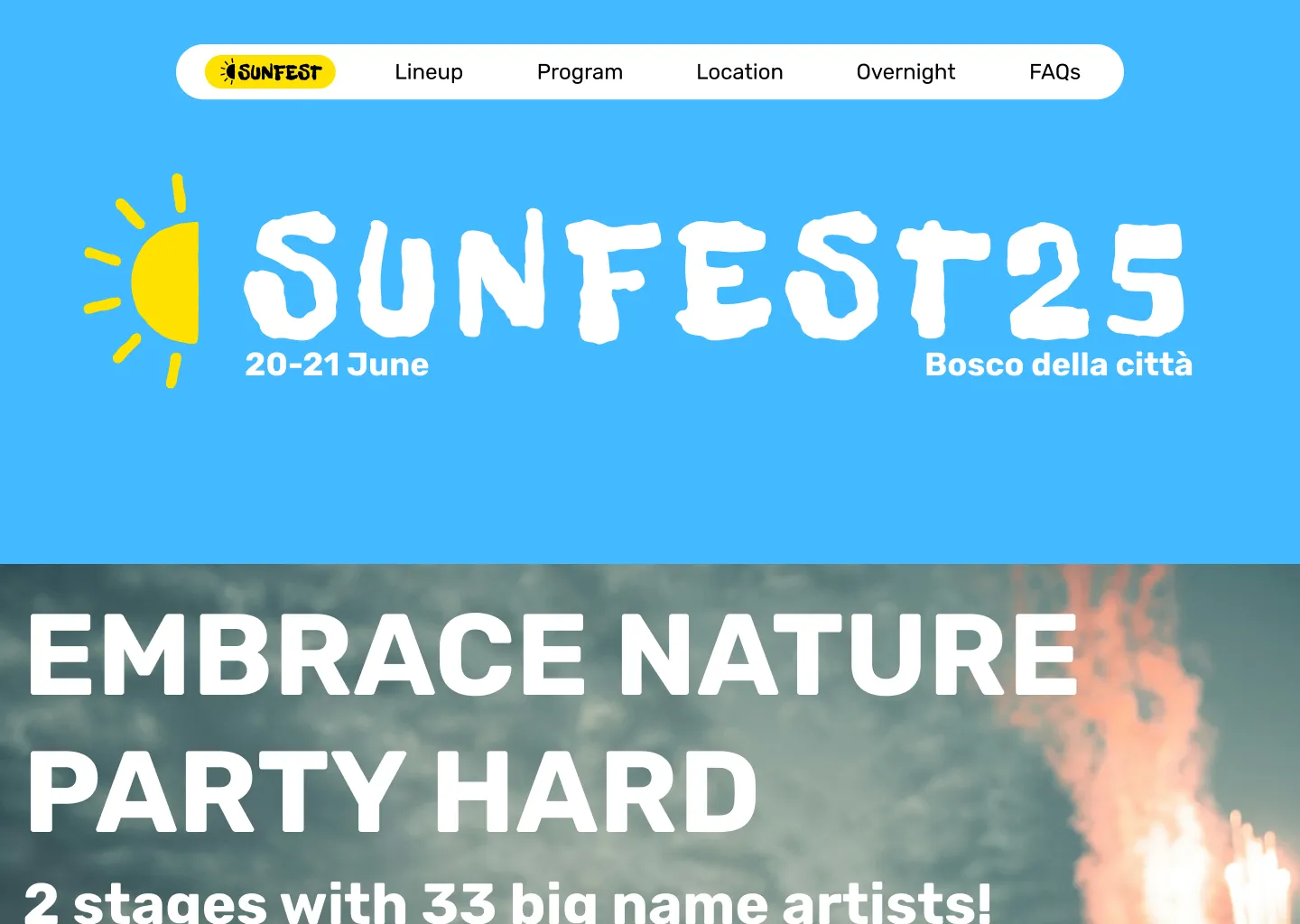 Music festival website design